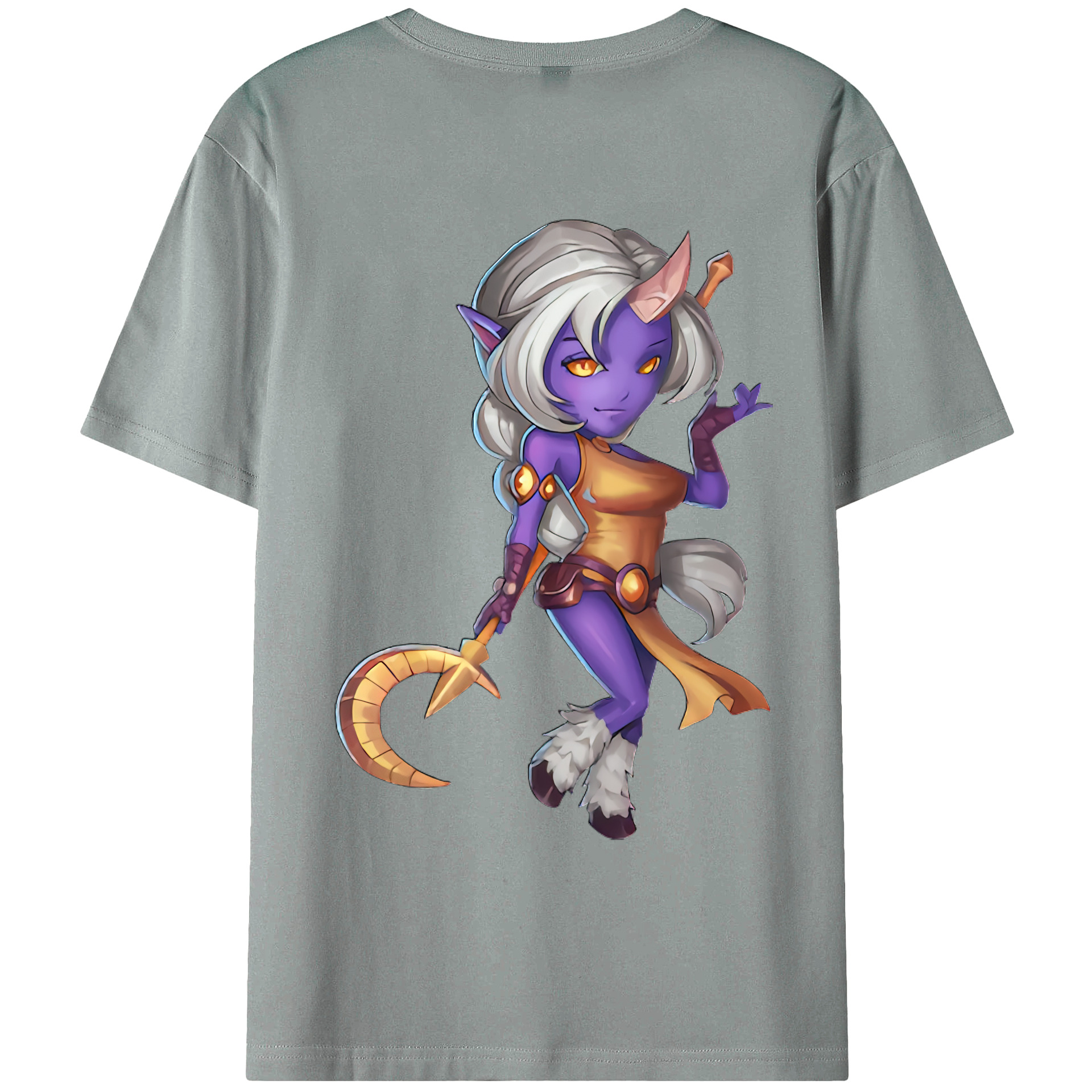 （画像用） リーグ・オブ・レジェンド League of Legends LOL 綿100％ メンズ半袖Tシャツ（バックプリント） 通気性